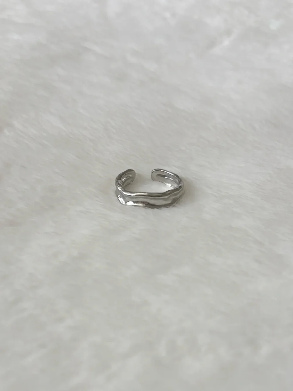 5/$15 🩷 MUST BUNDLE Silver Textured Open Band Ring